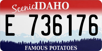 ID license plate E736176