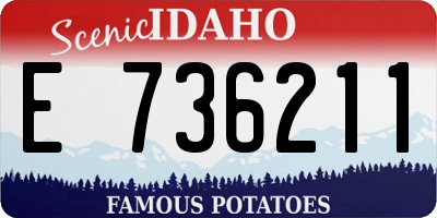 ID license plate E736211