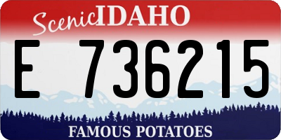 ID license plate E736215
