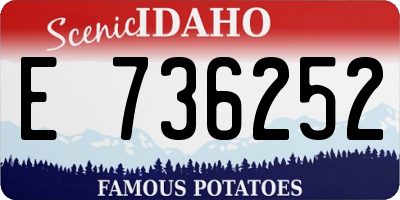 ID license plate E736252