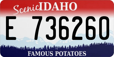 ID license plate E736260