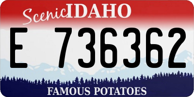 ID license plate E736362