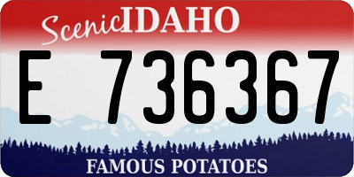 ID license plate E736367