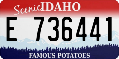 ID license plate E736441