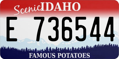 ID license plate E736544