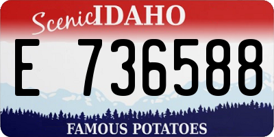 ID license plate E736588