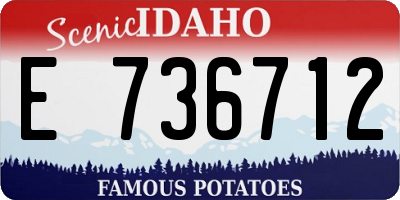 ID license plate E736712