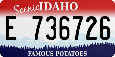 ID license plate E736726