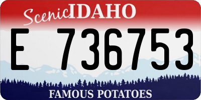 ID license plate E736753