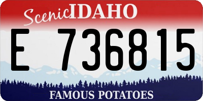 ID license plate E736815