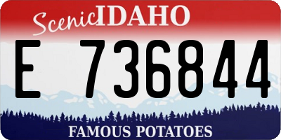 ID license plate E736844