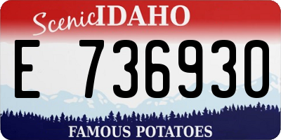 ID license plate E736930