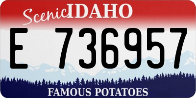 ID license plate E736957