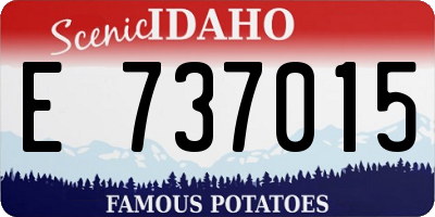 ID license plate E737015