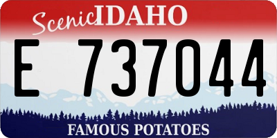 ID license plate E737044