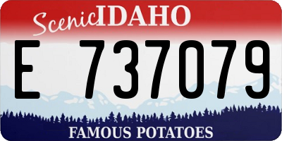 ID license plate E737079