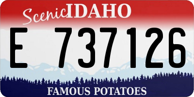 ID license plate E737126