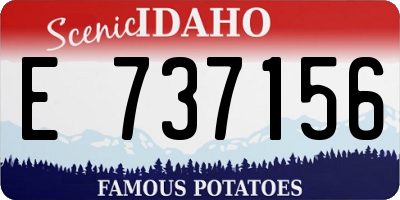 ID license plate E737156