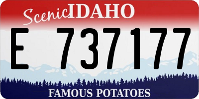 ID license plate E737177
