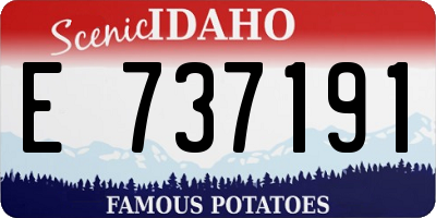 ID license plate E737191