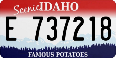 ID license plate E737218