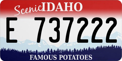 ID license plate E737222