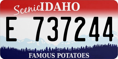 ID license plate E737244