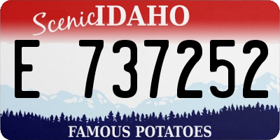 ID license plate E737252