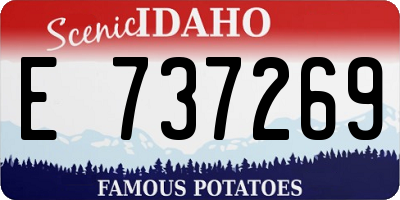 ID license plate E737269