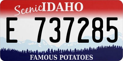 ID license plate E737285
