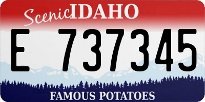 ID license plate E737345