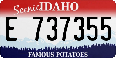 ID license plate E737355