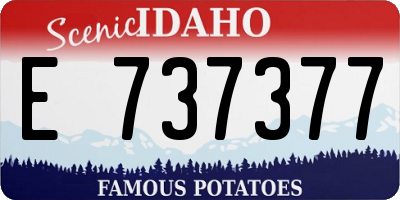 ID license plate E737377