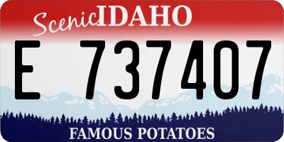 ID license plate E737407