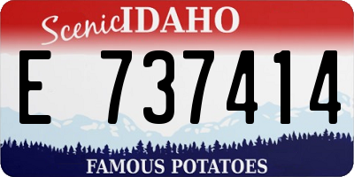 ID license plate E737414