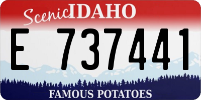 ID license plate E737441