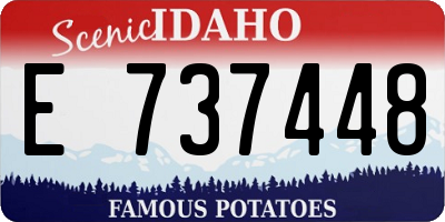 ID license plate E737448