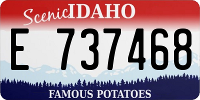 ID license plate E737468