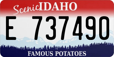 ID license plate E737490