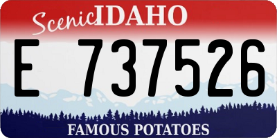 ID license plate E737526