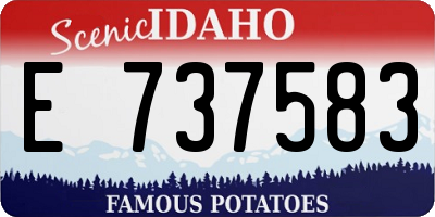 ID license plate E737583
