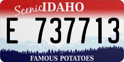ID license plate E737713