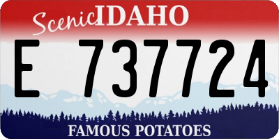 ID license plate E737724