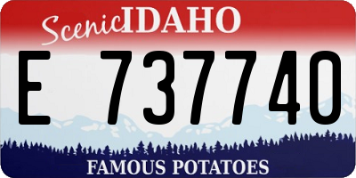 ID license plate E737740