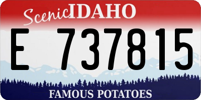 ID license plate E737815