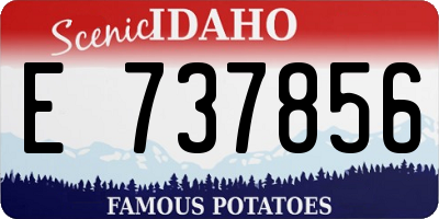 ID license plate E737856