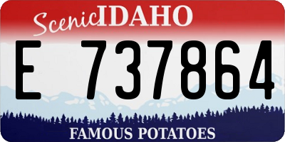 ID license plate E737864