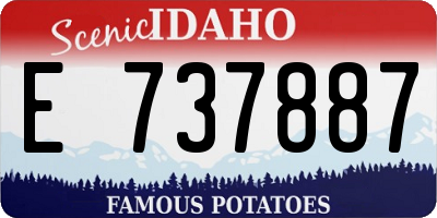ID license plate E737887
