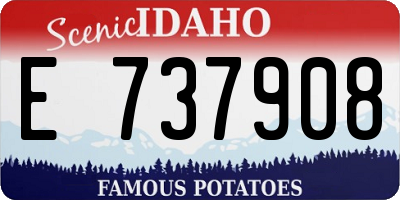 ID license plate E737908
