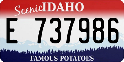 ID license plate E737986